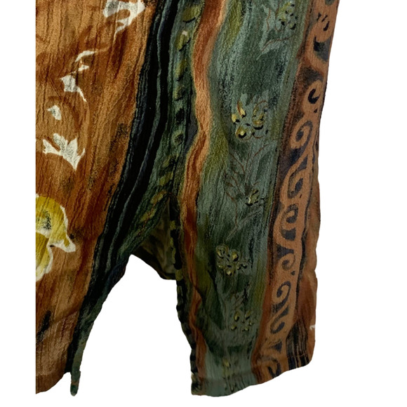 Vintage Rayon Sleeveless Button up Blouse, Size S - Picture 5 of 6